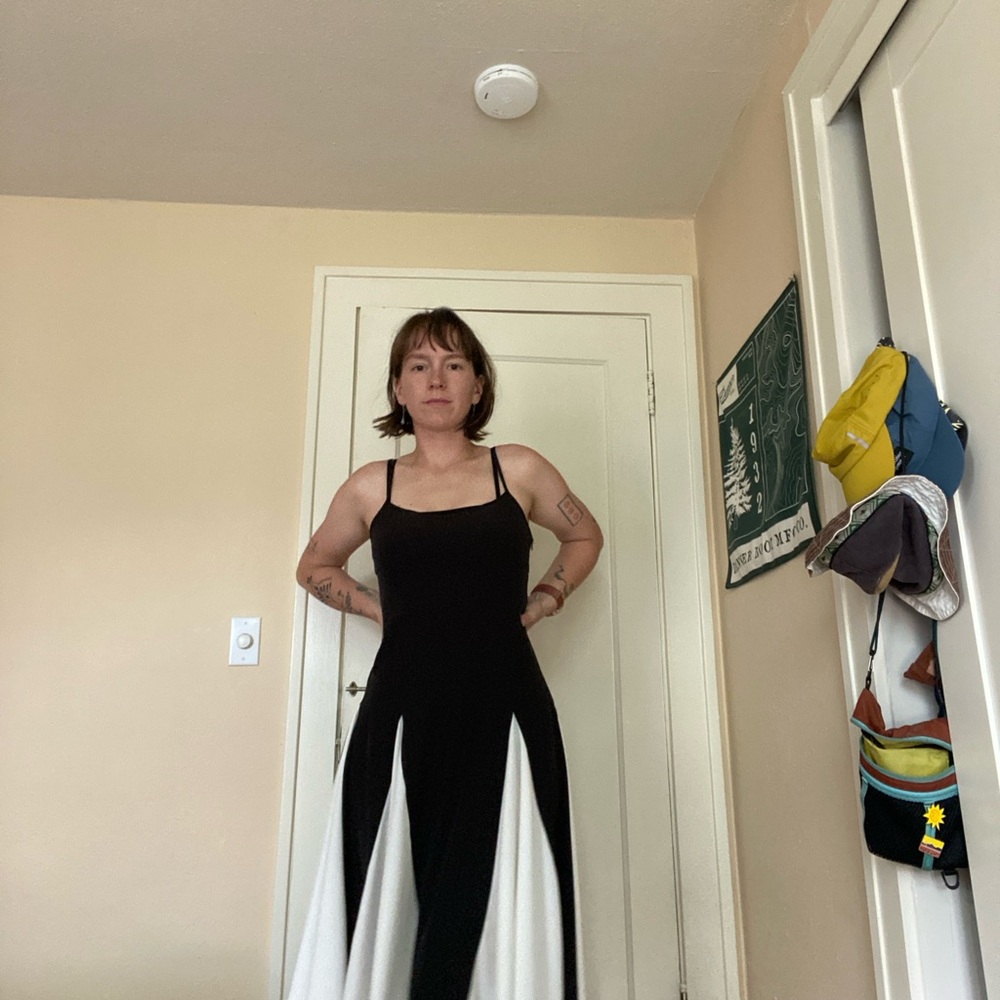 COMMENSE Black Maxi Dress